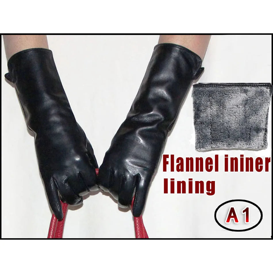 ✨ Damen Premium-Lederhandschuhe – Echtes Schafleder & warmes Flanellfutter für Winter & Alltag