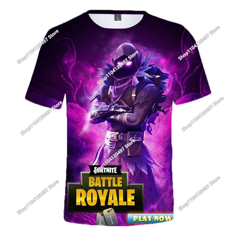 🔥 Fortnite 3D Kinder T-Shirt – Battle Royale Hero Shirt für Jungen & Mädchen