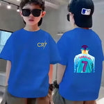 ⚽ CR7 Ronaldo Kinder T-Shirt – Atmungsaktives Baumwoll Sommer Shirt für Jungen & Mädchen