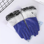 ✨ Damen Luxus-Lederhandschuhe – Echtes Schaffell mit Kaninchenfell-Manschette & warmem Fleecefutter🧤