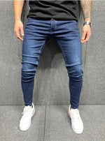 👖 Herren Slim Fit Jeans – Vintage Waschung, Street Style & Zerrissener Denim Look