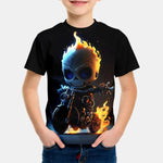 🏍️ 3D Motorrad Kinder T-Shirt – Cooles Sommer Kurzarm Shirt für Jungen