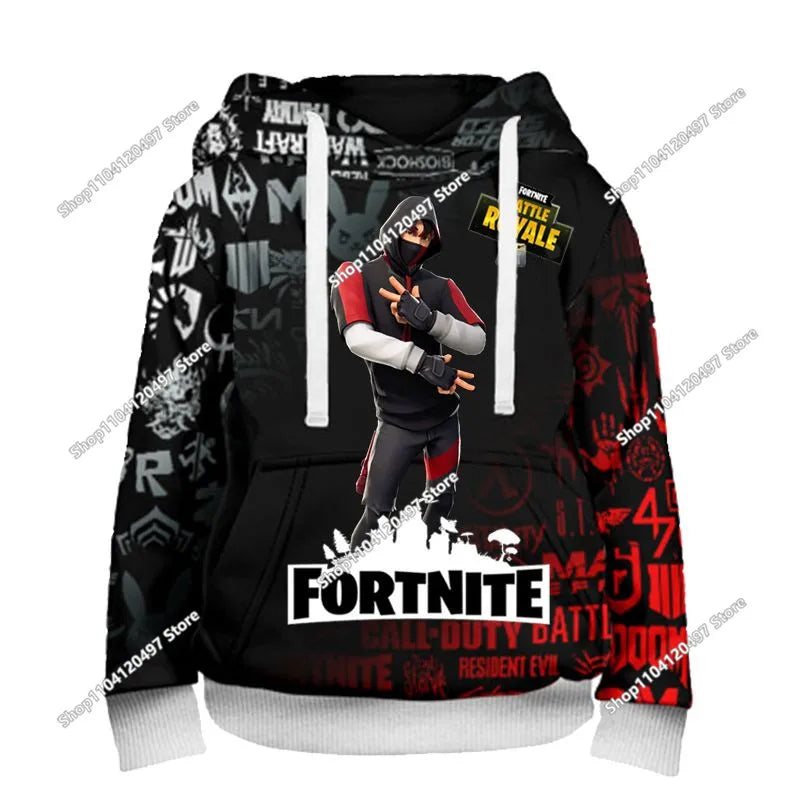 🔥 Fortnite Kinder Hoodie – Warmer Cartoon Kapuzenpullover für Jungen & Mädchen