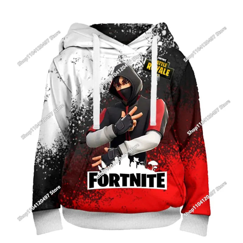 🔥 Fortnite Kinder Hoodie – Warmer Cartoon Kapuzenpullover für Jungen & Mädchen