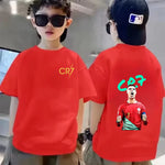 ⚽ CR7 Ronaldo Kinder T-Shirt – Atmungsaktives Baumwoll Sommer Shirt für Jungen & Mädchen