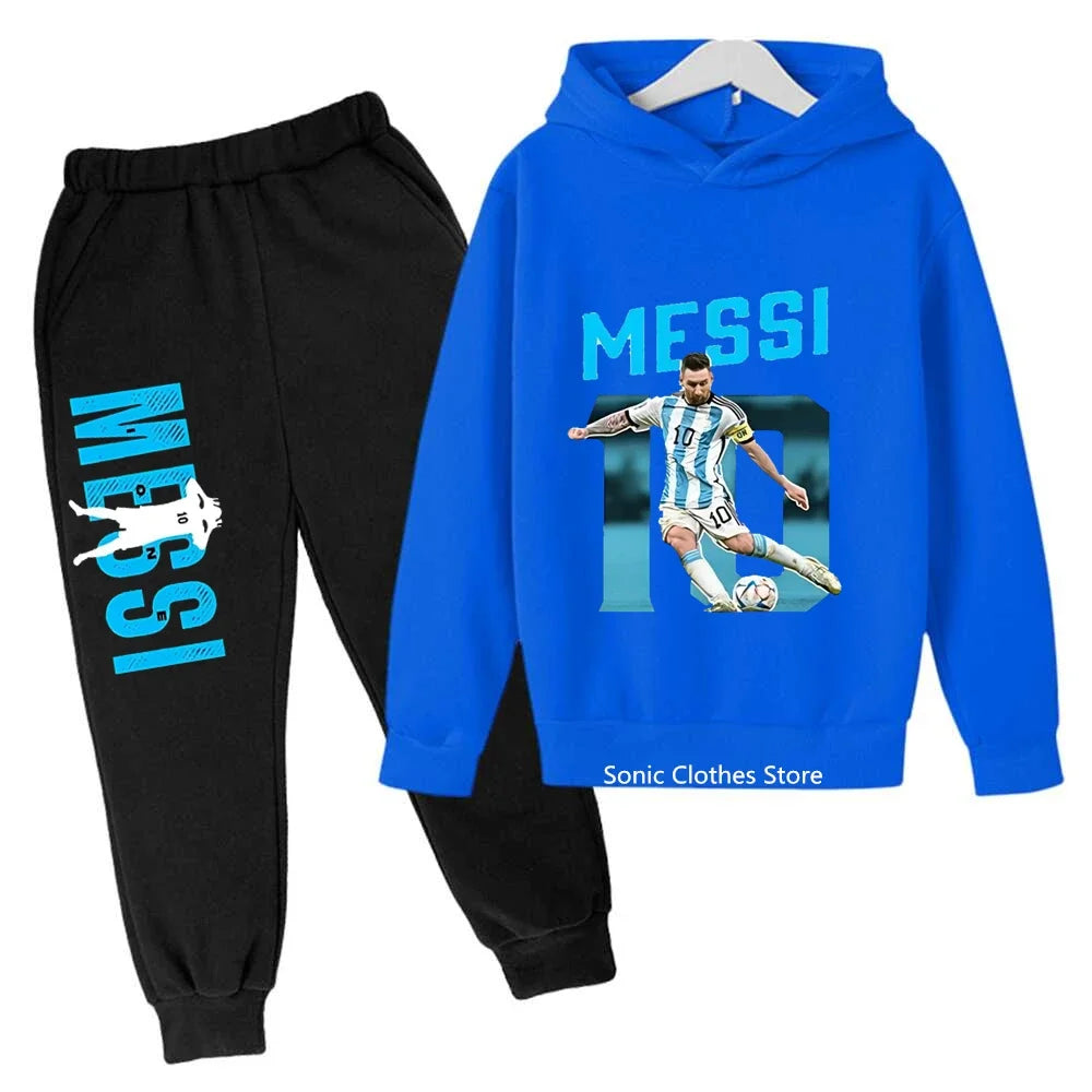 ⚽ Kinder Messi-Avatar Hoodie & Hose – 2-teilig