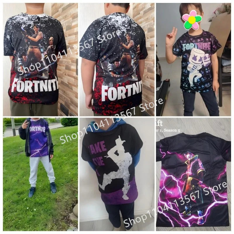 🔥 Fortnite 3D Kinder T-Shirt – Battle Royale Hero Shirt für Jungen & Mädchen