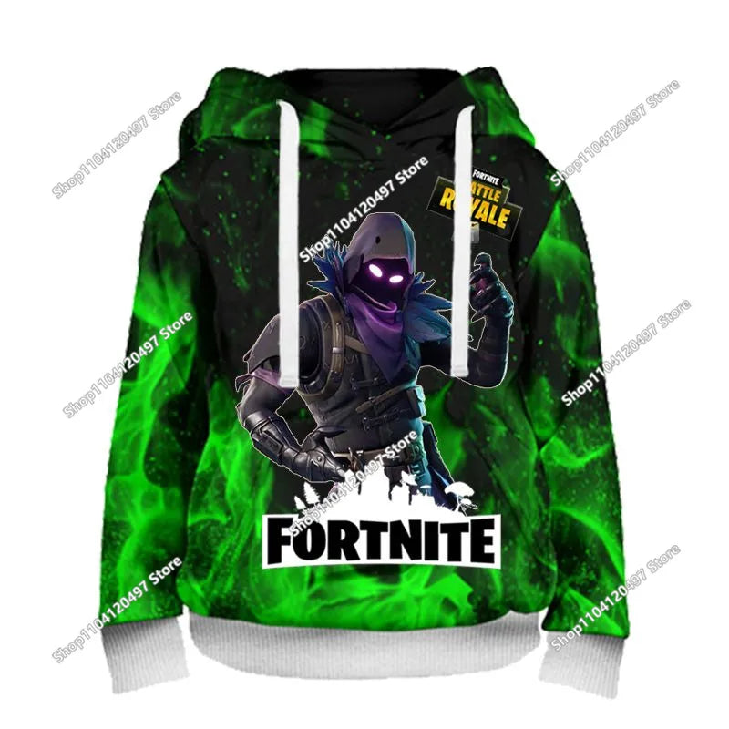 🔥 Fortnite Kinder Hoodie – Warmer Cartoon Kapuzenpullover für Jungen & Mädchen