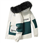 ❄️Herren Winter-Fleece– Sportjacke mit Kunstpelz-Kapuze