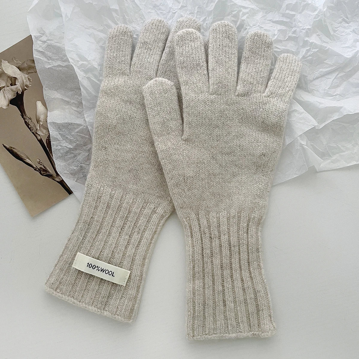 🍁 Unisex Touchscreen-Handschuhe aus 100 % Wolle – Warme Strickhandschuhe🧤