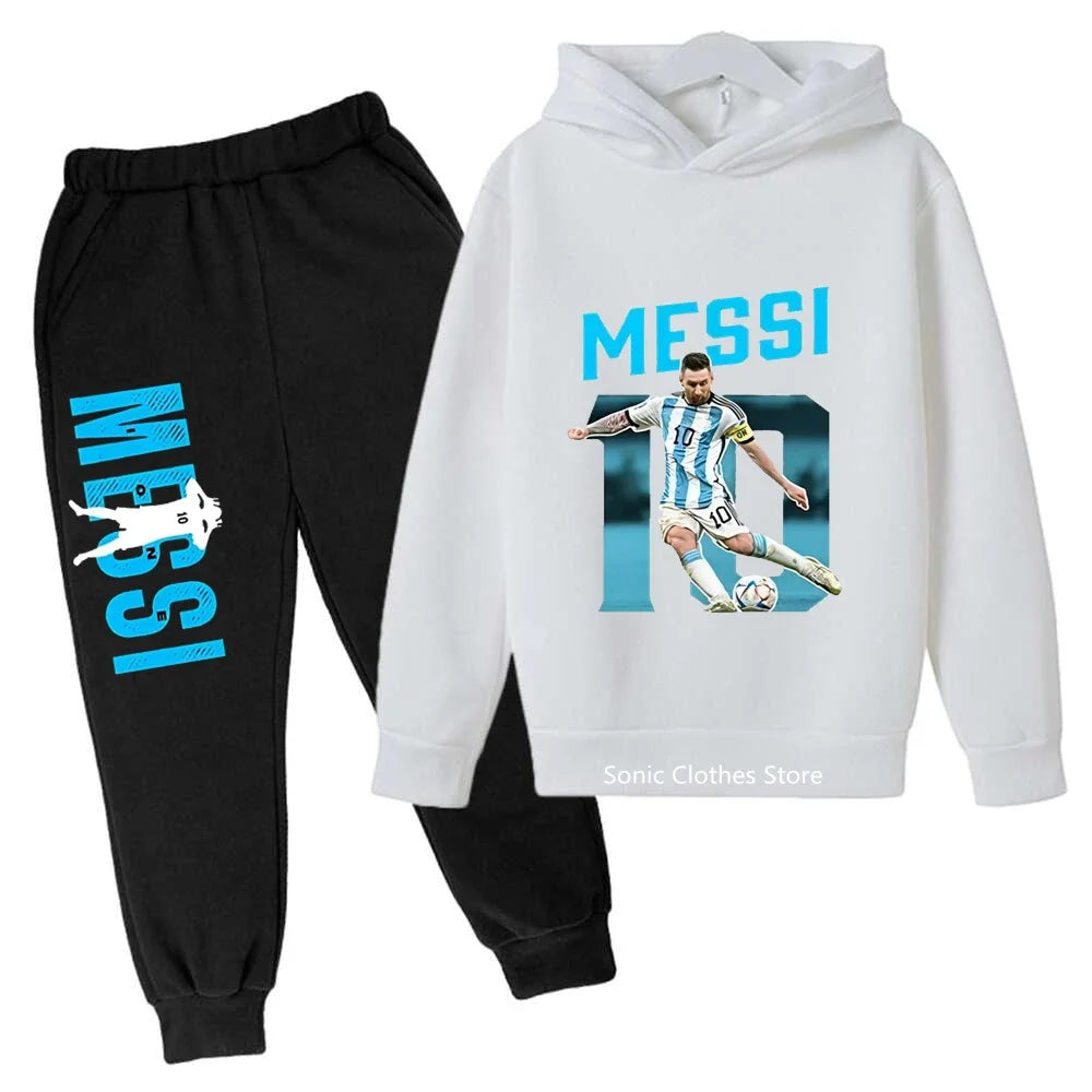 ⚽ Kinder Messi-Avatar Hoodie & Hose – 2-teilig