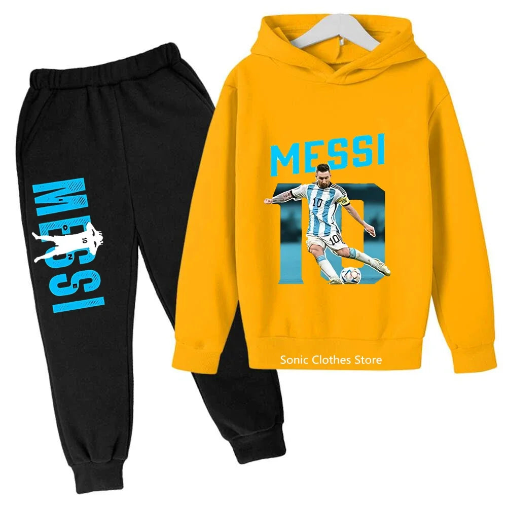 ⚽ Kinder Messi-Avatar Hoodie & Hose – 2-teilig
