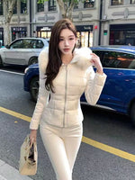 🖤Frankreich Casual Vintage Parka – Damen Kurzjacke mit Kapuze (Hepburn Chic)