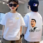 ⚽ CR7 Ronaldo Kinder T-Shirt – Atmungsaktives Baumwoll Sommer Shirt für Jungen & Mädchen