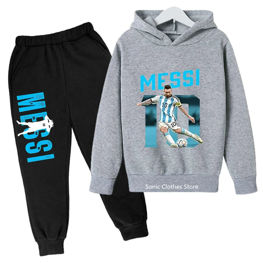 ⚽ Kinder Messi-Avatar Hoodie & Hose – 2-teilig