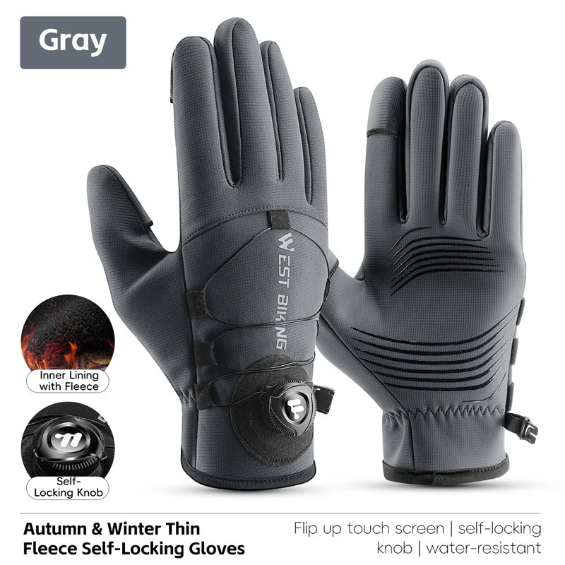 ❄️ WEST BIKING Winter Thermo-Fahrradhandschuhe für Herren