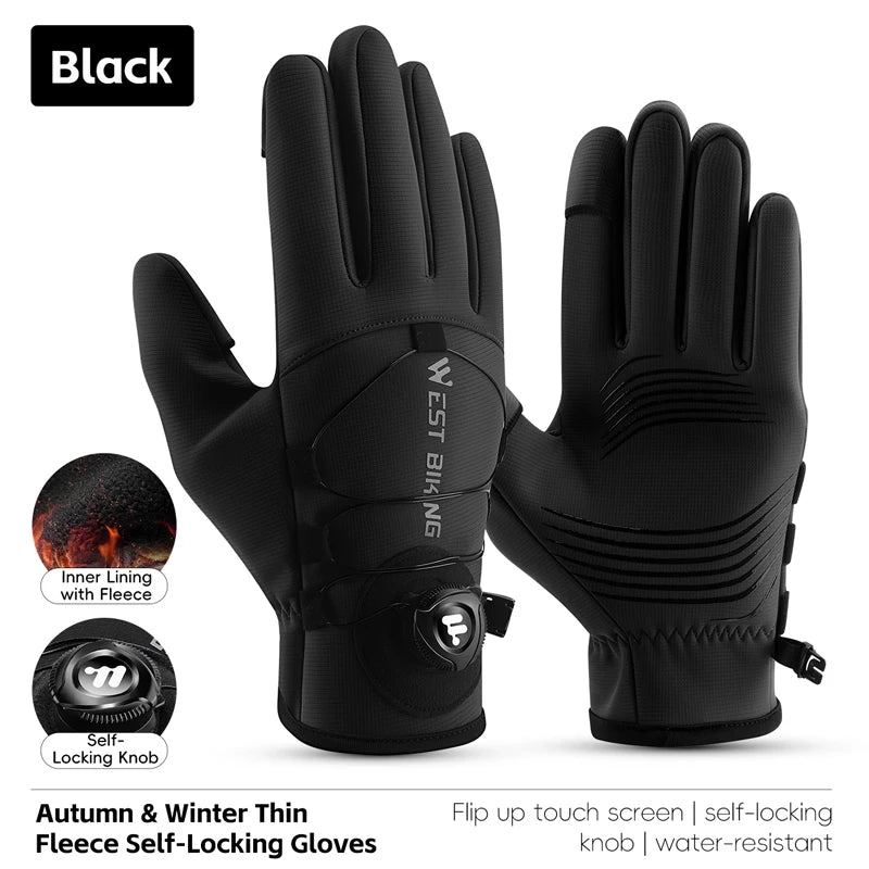 ❄️ WEST BIKING Winter Thermo-Fahrradhandschuhe für Herren
