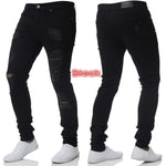 👖 Herren Slim Fit Jeans – Vintage Waschung, Street Style & Zerrissener Denim Look