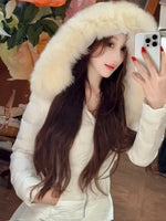 🖤Frankreich Casual Vintage Parka – Damen Kurzjacke mit Kapuze (Hepburn Chic)