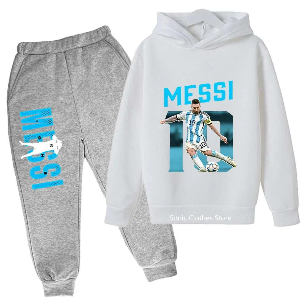 ⚽ Kinder Messi-Avatar Hoodie & Hose – 2-teilig