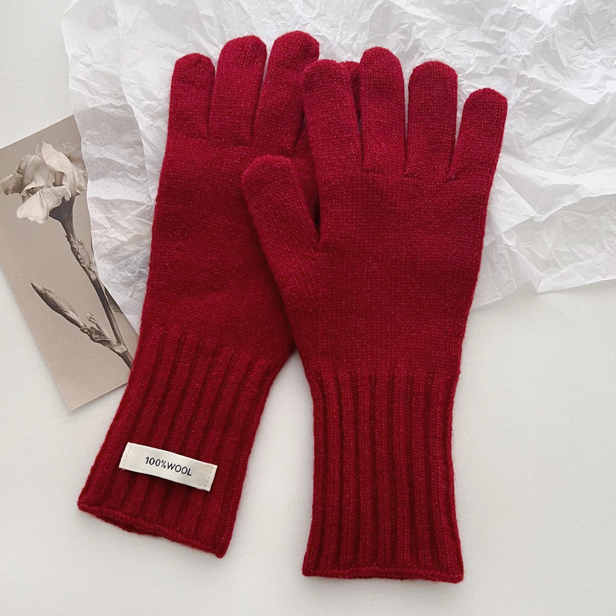 🍁 Unisex Touchscreen-Handschuhe aus 100 % Wolle – Warme Strickhandschuhe🧤