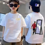 ⚽ CR7 Ronaldo Kinder T-Shirt – Atmungsaktives Baumwoll Sommer Shirt für Jungen & Mädchen