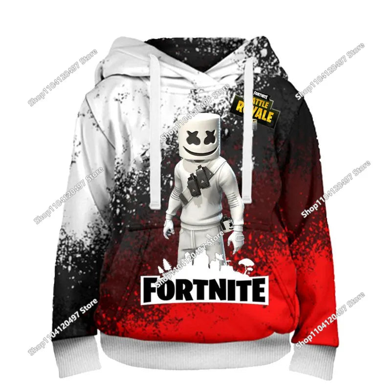 🔥 Fortnite Kinder Hoodie – Warmer Cartoon Kapuzenpullover für Jungen & Mädchen