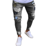 👖 Herren Slim Fit Jeans – Vintage Waschung, Street Style & Zerrissener Denim Look