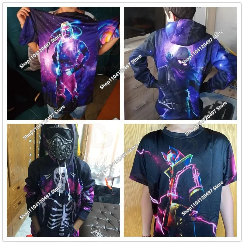 🔥 Fortnite Kinder Hoodie/T-Shirt – Bequeme Streetwear für Jungen & Mädchen
