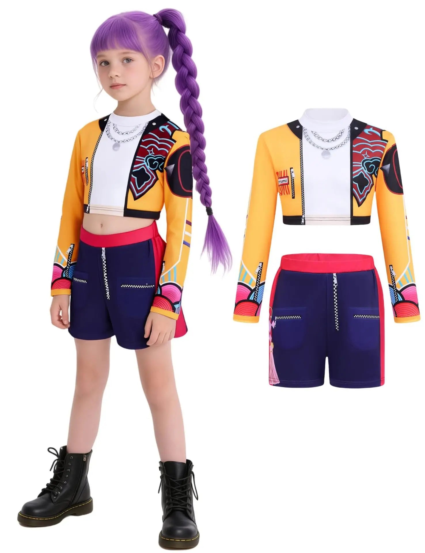 ✨ Mode Gedrucktes Kinder-Set – Cosplay & Party Outfit für Mädchen ✨