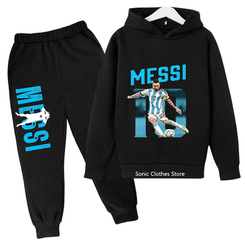 ⚽ Kinder Messi-Avatar Hoodie & Hose – 2-teilig