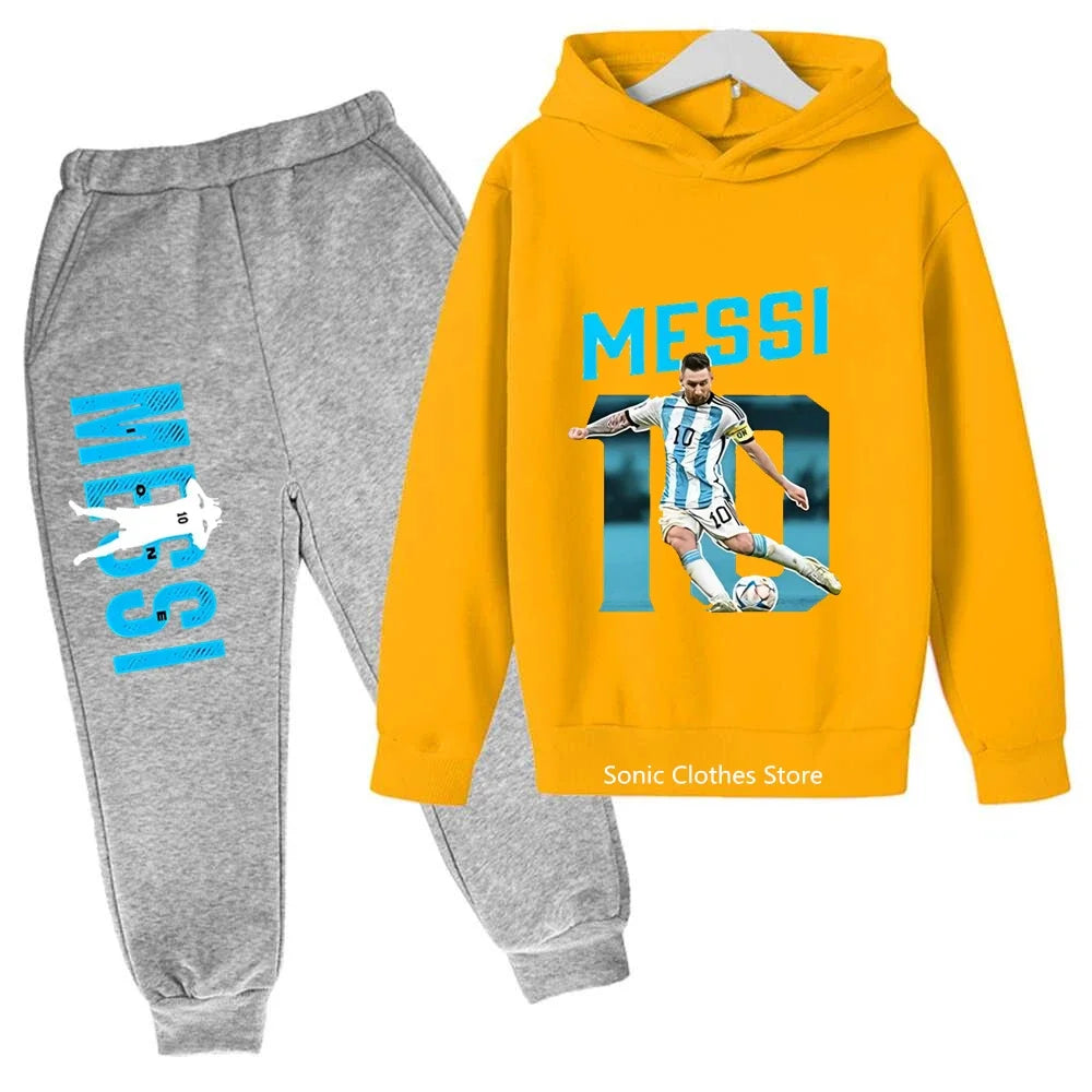 ⚽ Kinder Messi-Avatar Hoodie & Hose – 2-teilig