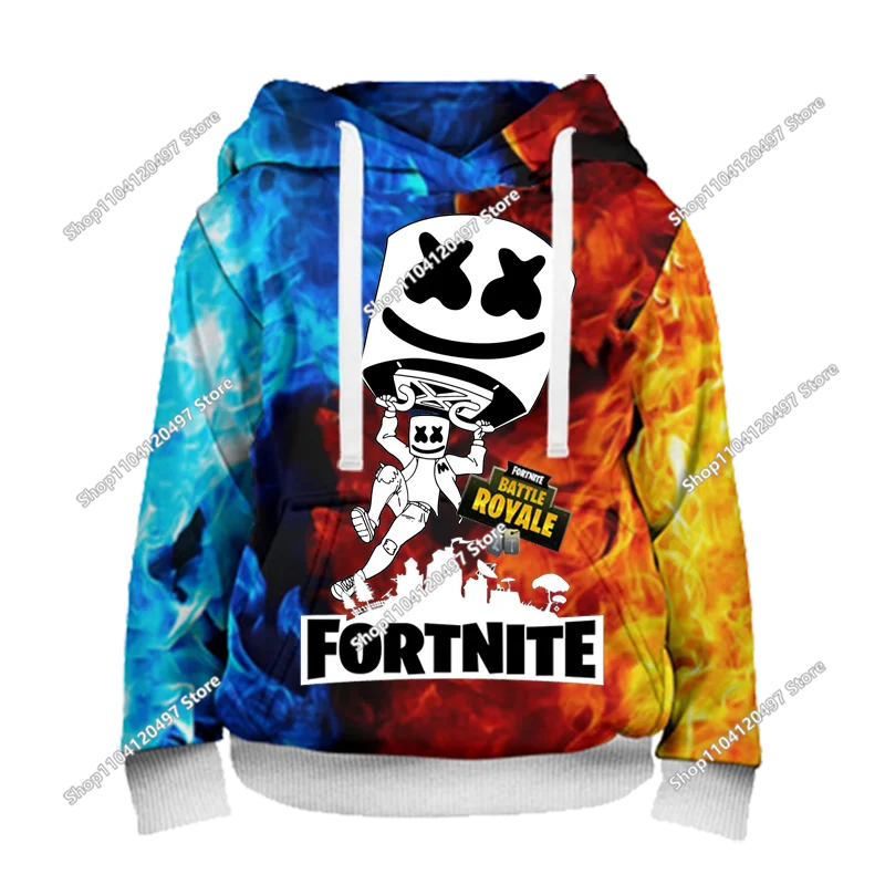 🔥 Fortnite Kinder Hoodie – Warmer Cartoon Kapuzenpullover für Jungen & Mädchen