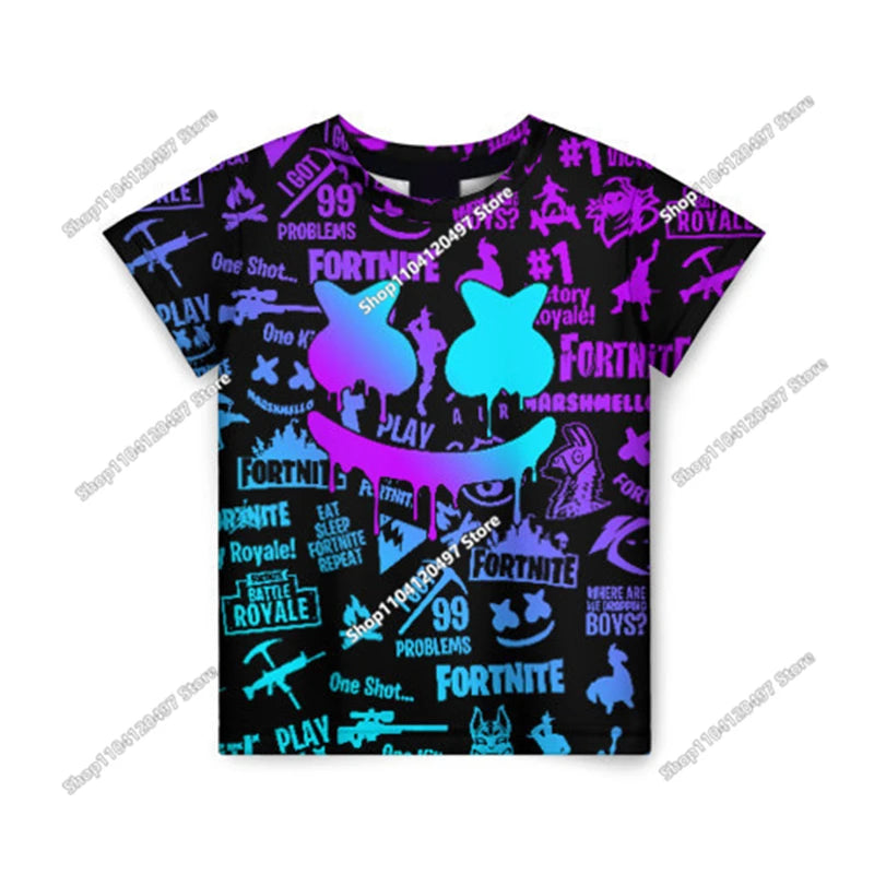 🔥 Fortnite 3D Kinder T-Shirt – Battle Royale Hero Shirt für Jungen & Mädchen