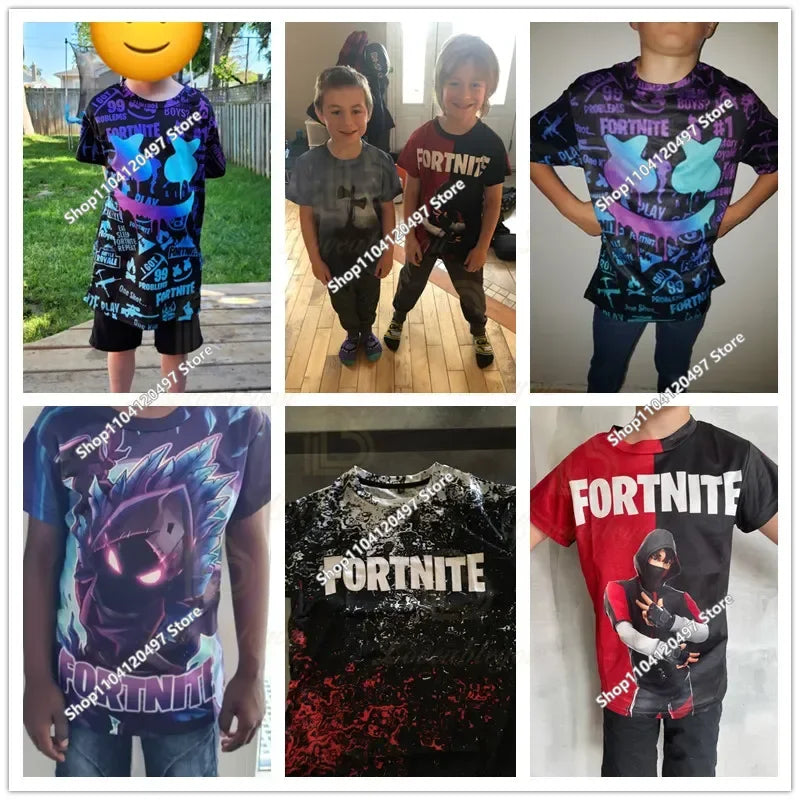 🔥 Fortnite 3D Kinder T-Shirt – Battle Royale Hero Shirt für Jungen & Mädchen