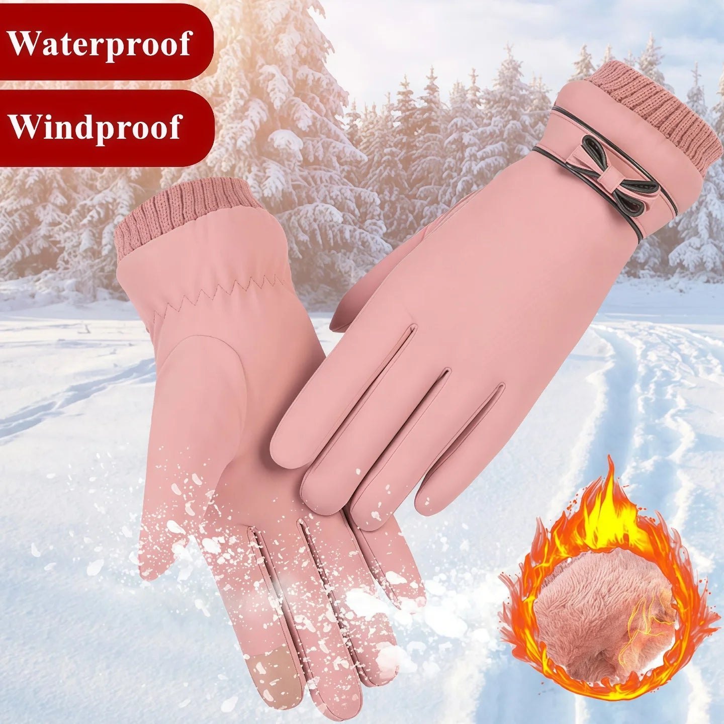 🧤 Damen Winter-Handschuhe – winddicht & warm gefüttert für Sport & Alltag❄️