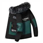 ❄️Herren Winter-Fleece– Sportjacke mit Kunstpelz-Kapuze