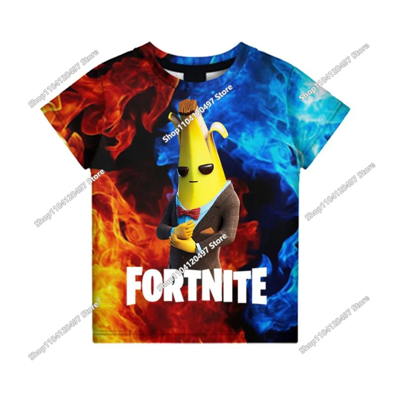 🔥 Fortnite 3D Kinder T-Shirt – Battle Royale Hero Shirt für Jungen & Mädchen