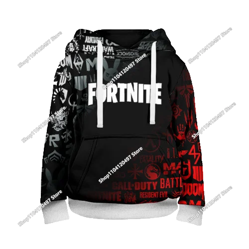 🔥 Fortnite Kinder Hoodie – Warmer Cartoon Kapuzenpullover für Jungen & Mädchen