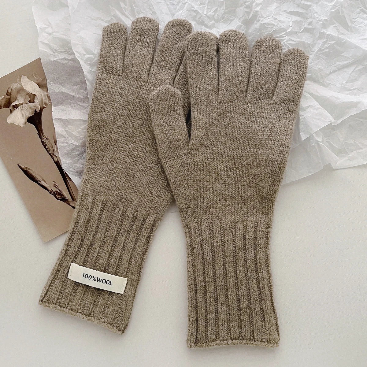 🍁 Unisex Touchscreen-Handschuhe aus 100 % Wolle – Warme Strickhandschuhe🧤