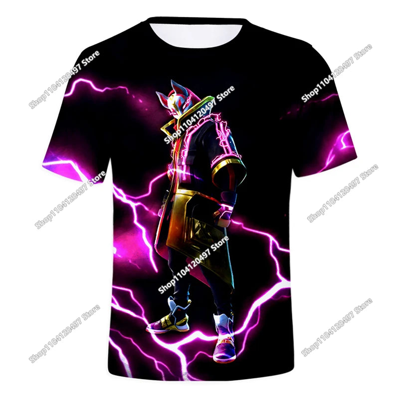 🔥 Fortnite 3D Kinder T-Shirt – Battle Royale Hero Shirt für Jungen & Mädchen