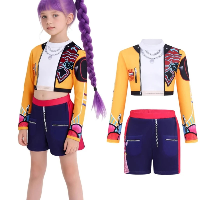 ✨ Mode Gedrucktes Kinder-Set – Cosplay & Party Outfit für Mädchen ✨