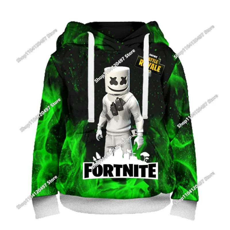 🔥 Fortnite Kinder Hoodie – Warmer Cartoon Kapuzenpullover für Jungen & Mädchen