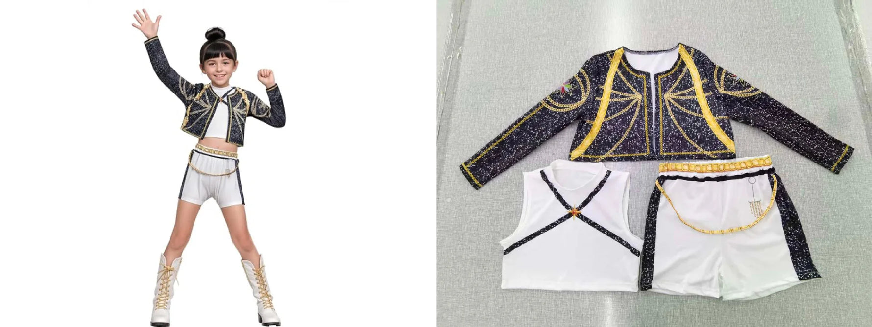 ✨ Mode Gedrucktes Kinder-Set – Cosplay & Party Outfit für Mädchen ✨