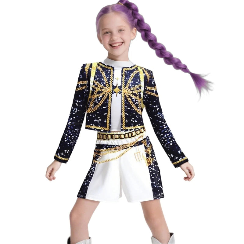 ✨ Mode Gedrucktes Kinder-Set – Cosplay & Party Outfit für Mädchen ✨