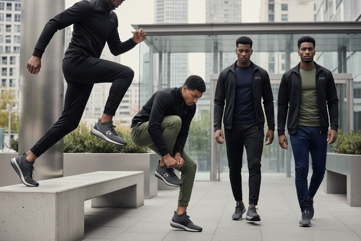 Herre Mode Sport, Elegant, Modern Trainer mit echte menschen