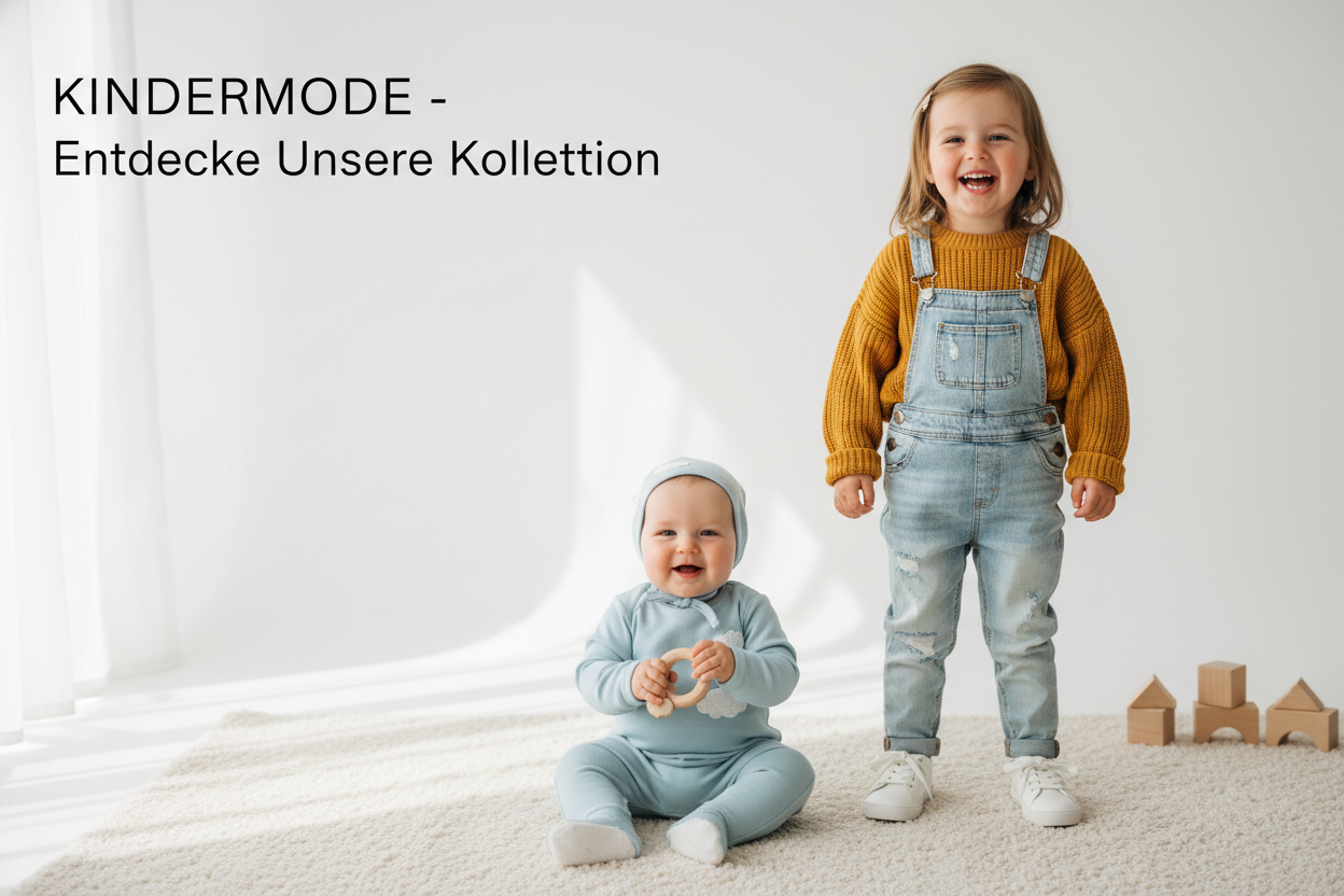 Kindermode mit ein Baby und ein Kind